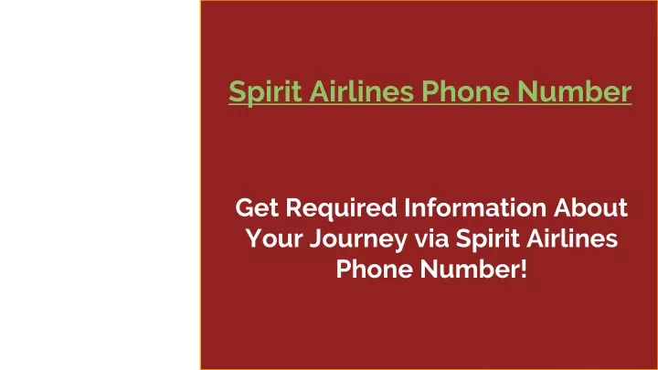 spirit airlines phone number