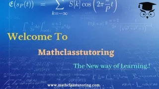 Welcome to Mathclasstutoring