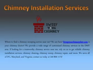 Chimney Installation Services
