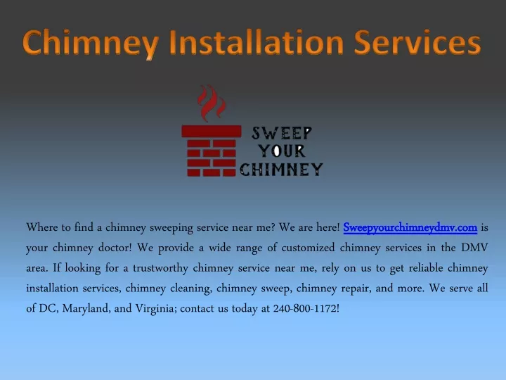 chimney installation services