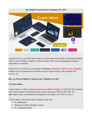 best digital cryptocurrency templates for 2021