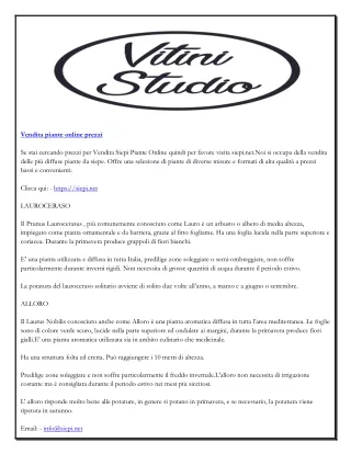 vendita piante online prezzi se stai cercando