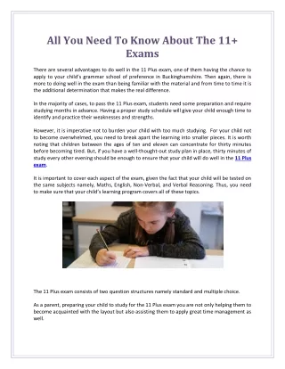 All You Need To Know About The 11  Exams