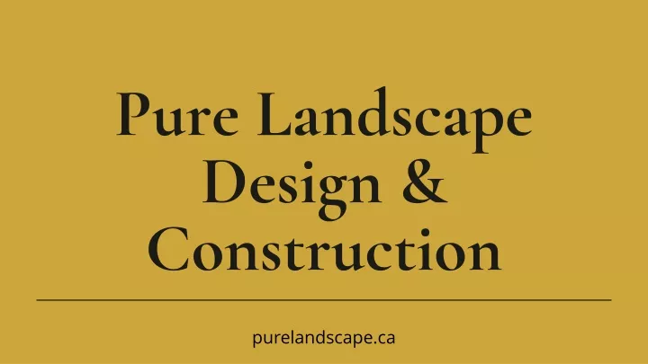 pure landscape design construction