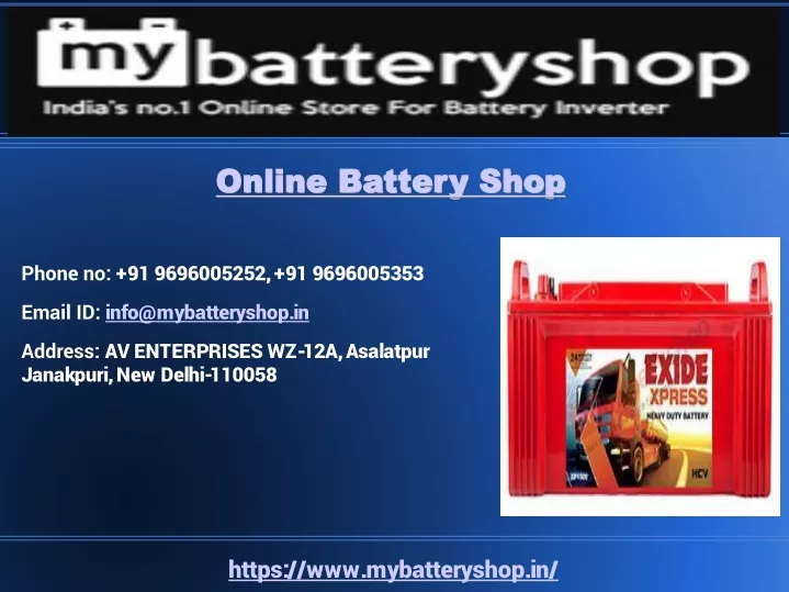 online battery shop