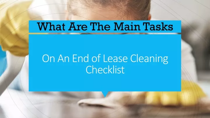 on an end of lease cleaning checklist