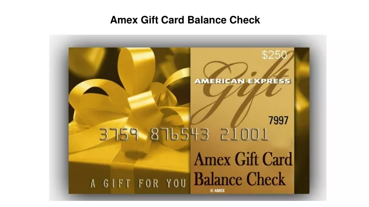 amex gift card balance check