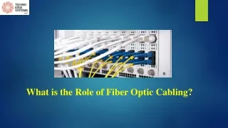 what is the role of fiber optic cabling