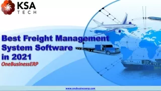 Best Freight Management System Software in 2021- OneBusinessERP