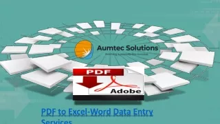 PDF to Excel-Word Data Entry Services