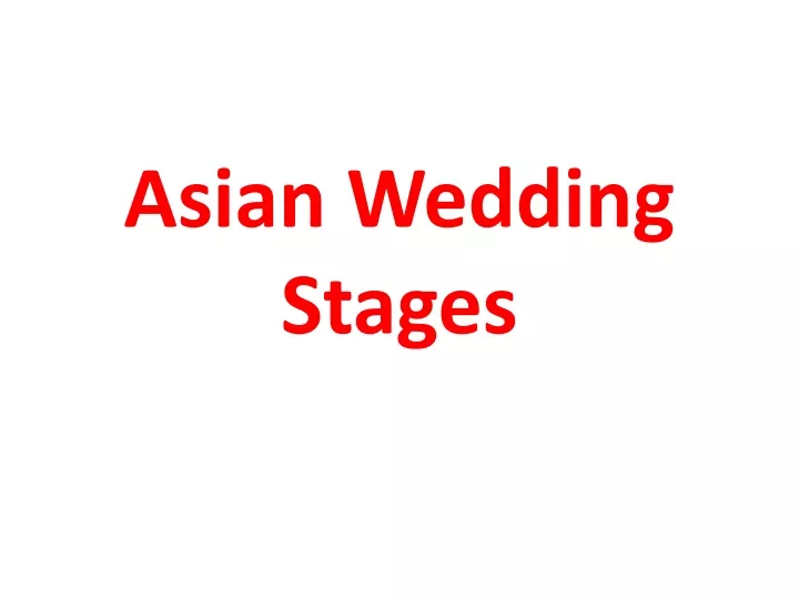 asian wedding stages