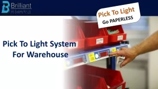 Pick To Light warehouse systems