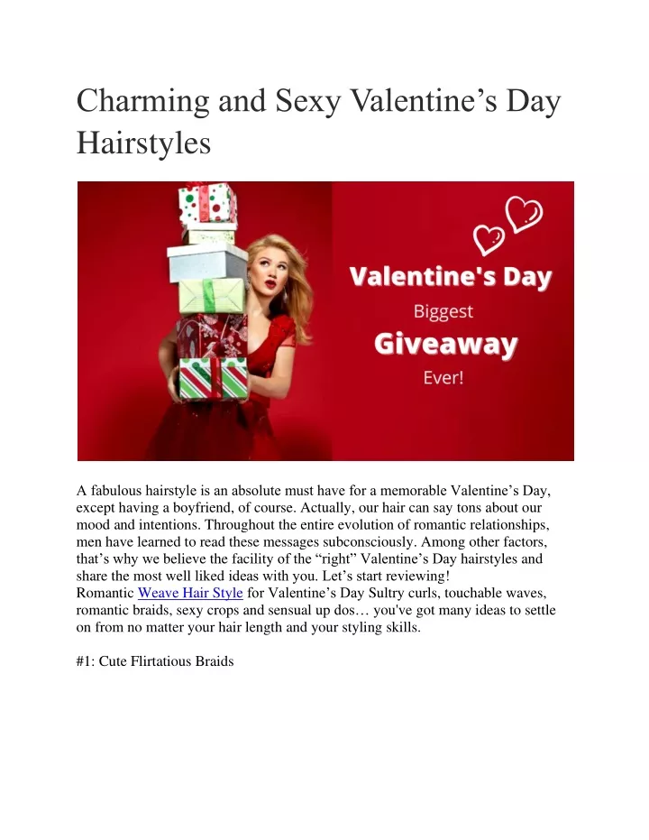charming and sexy valentine s day hairstyles