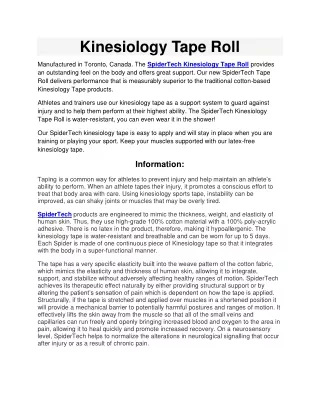 Kinesiology Tape Roll