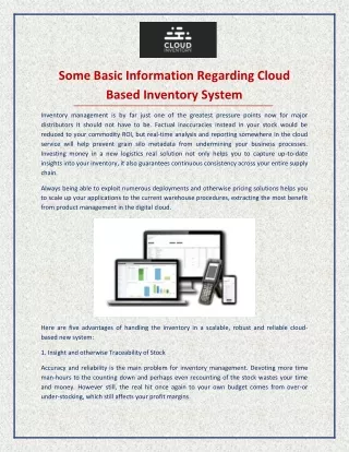 Some Basic Information Regarding Warehouse Management System