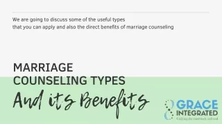 Marriage Counseling Types And Its Benefits
