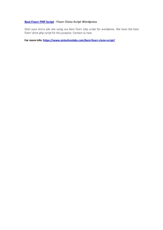 best fiverr php script fiverr clone script