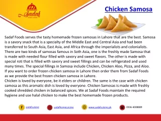 Order Frozen Fresh Samosa in Lahore with Home Delivery - Sadaf Cuisine