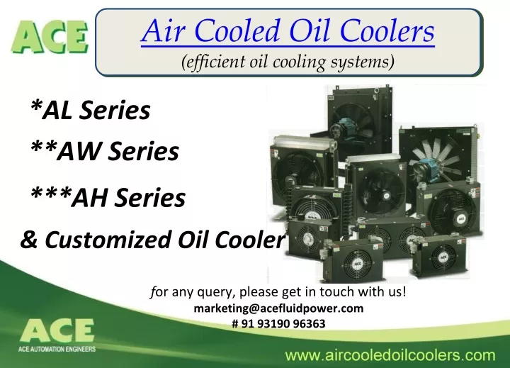 air cooled oil coolers efficient oil cooling