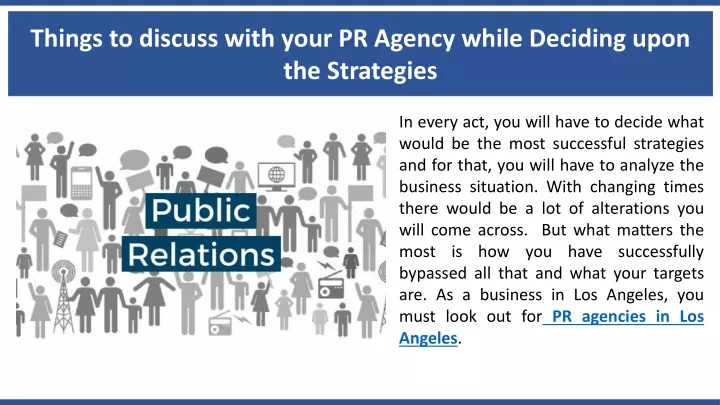 things to discuss with your pr agency while