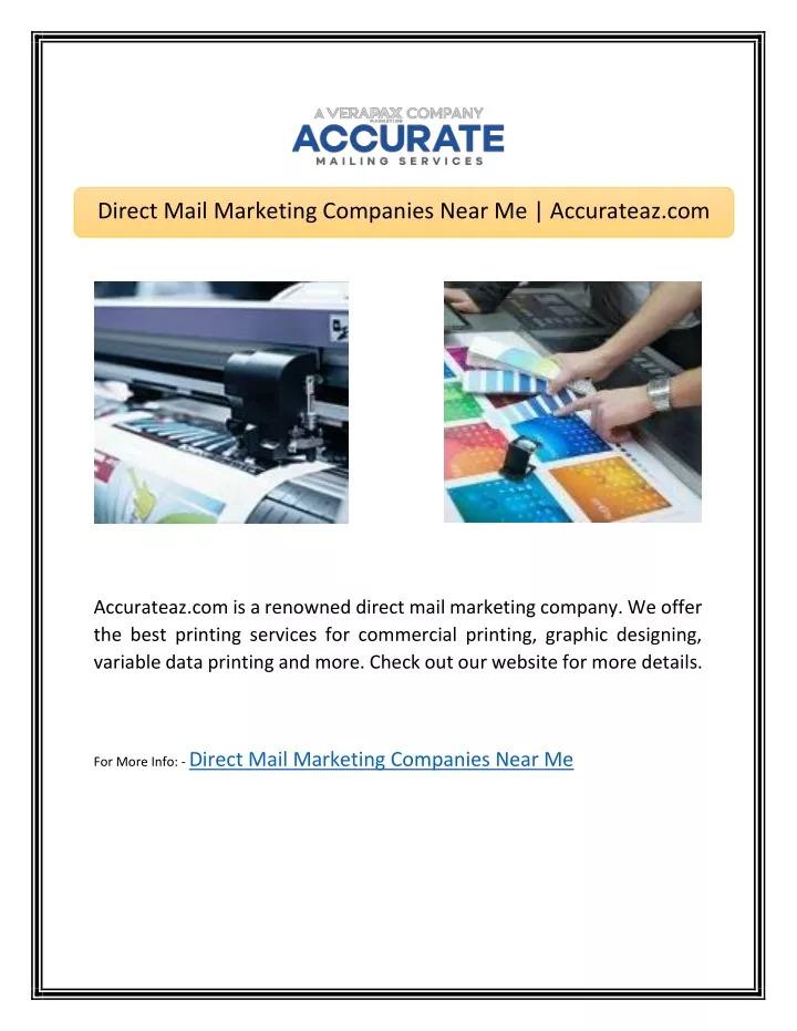 direct mail marketing companies near