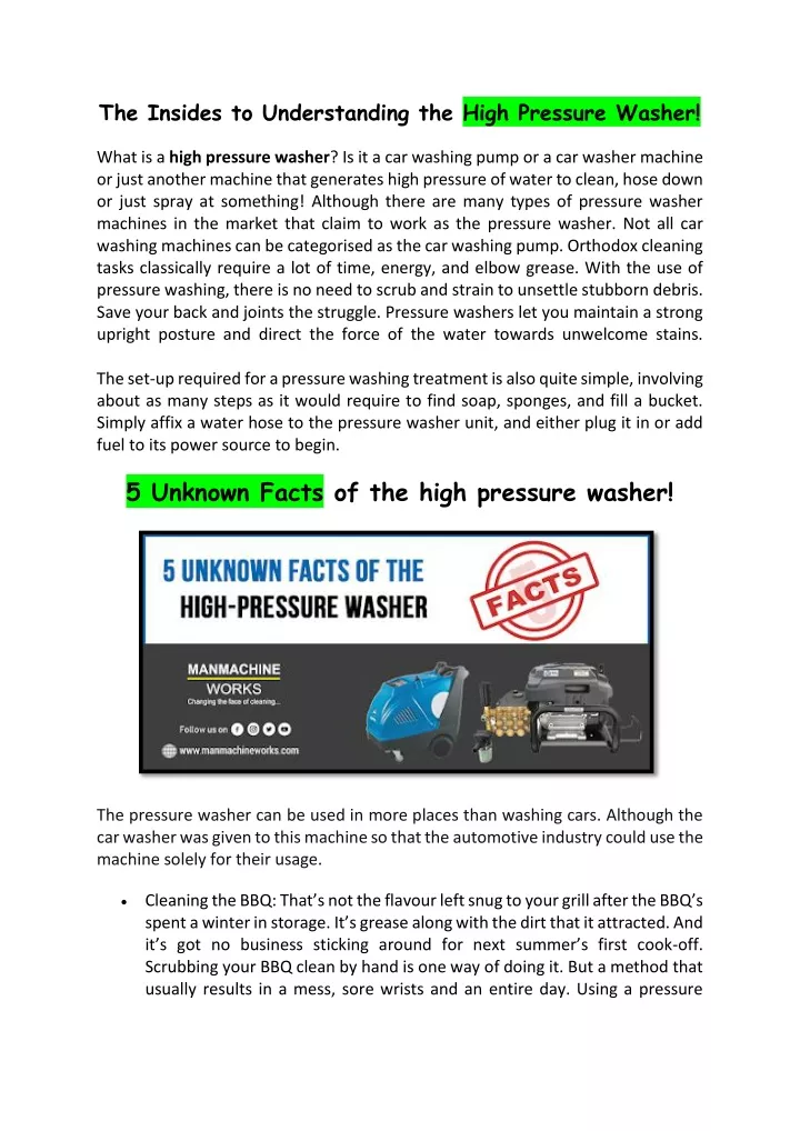 the insides to understanding the high pressure