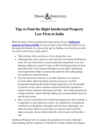 tips to find the right intellectual property