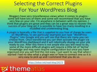 selecting the correct plugins for your wordpress blog
