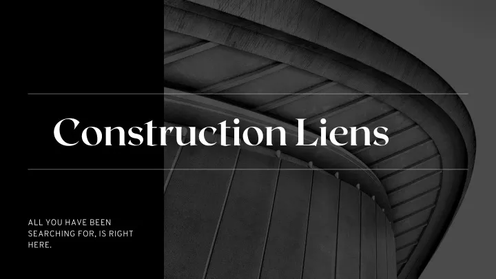 construction liens