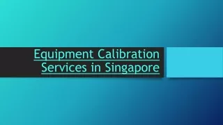 equipment calibration services in singapore
