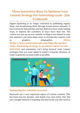 three innovative ways to optimize your content