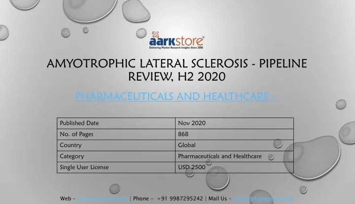 amyotrophic lateral sclerosis pipeline review h2 2020