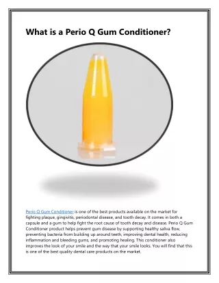 What is the Best Periodontal Treatment Gel?