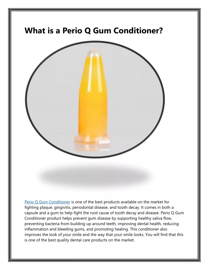 what is a perio q gum conditioner
