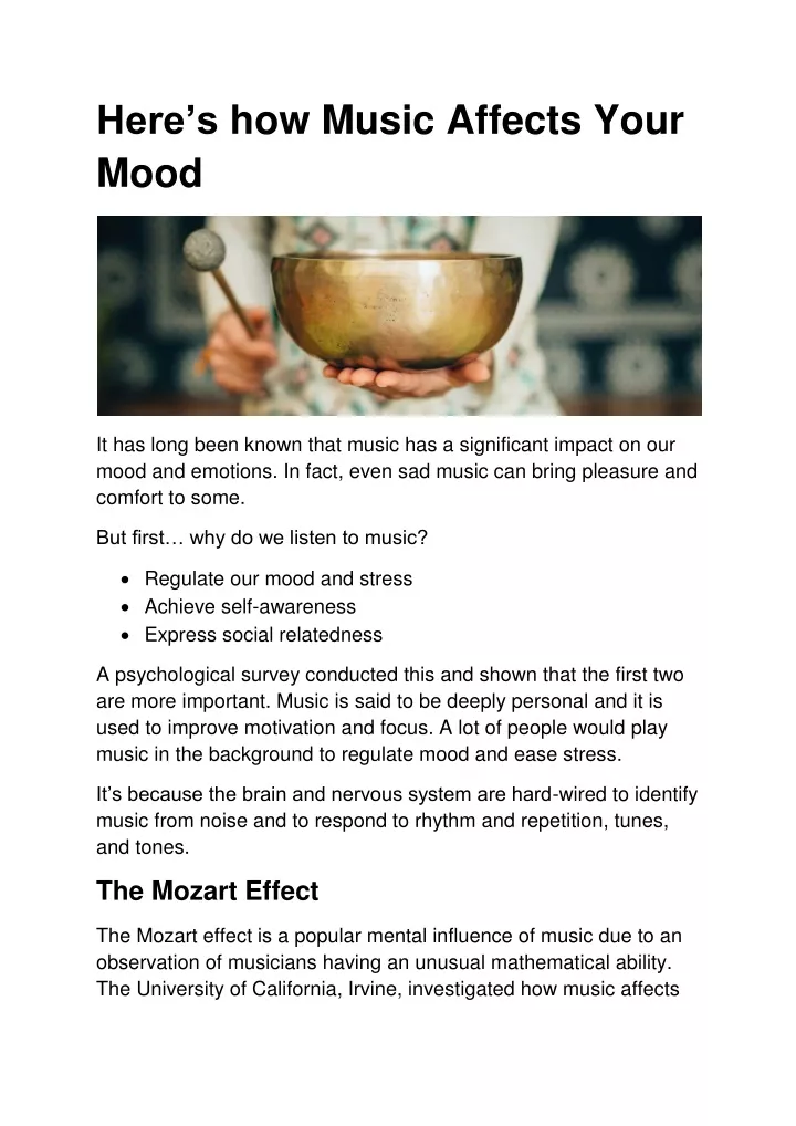 here s how music affects your mood