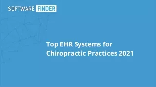 top ehr systems for chiropractic practices 2021