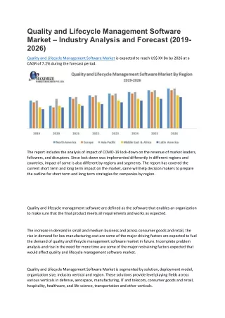 quality and lifecycle management software market