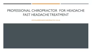 Professional Chiropractor  for Headache | Fast Headache Treatment