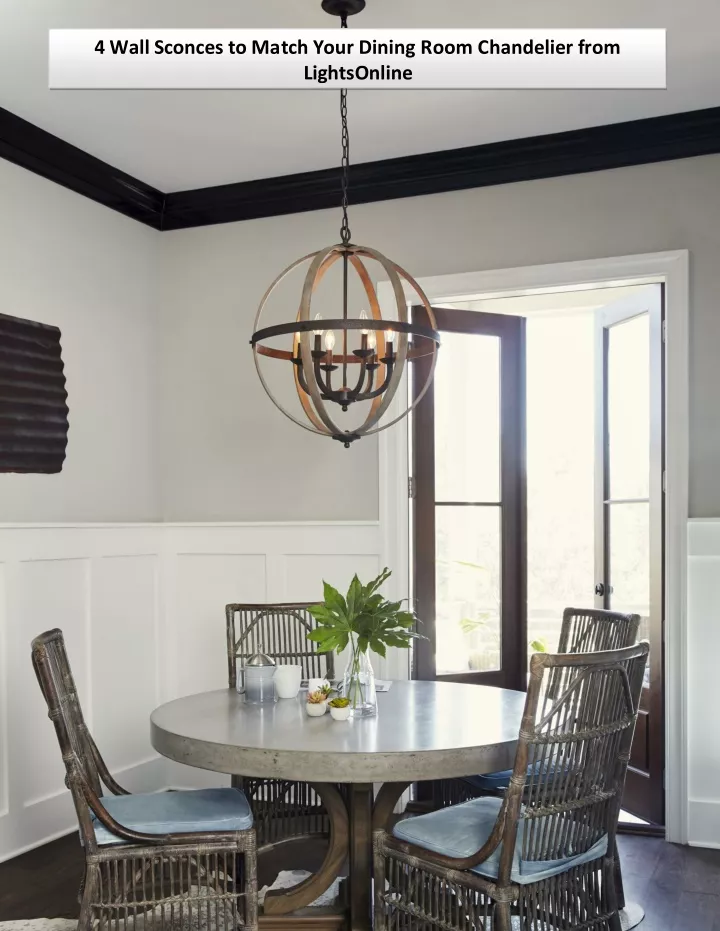 4 wall sconces to match your dining room
