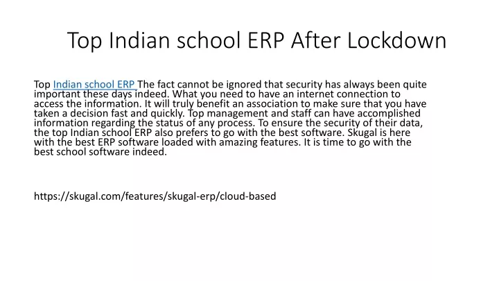 top indian school erp after lockdown