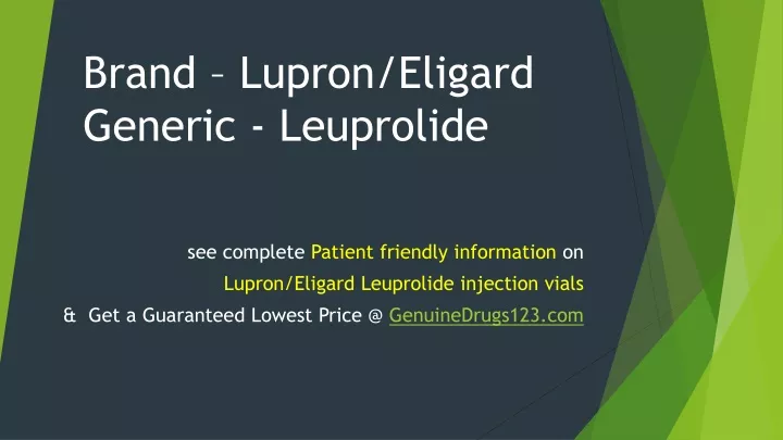 brand lupron eligard generic leuprolide