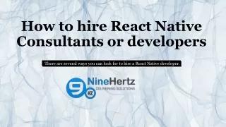 how to hire react native consultants or developers