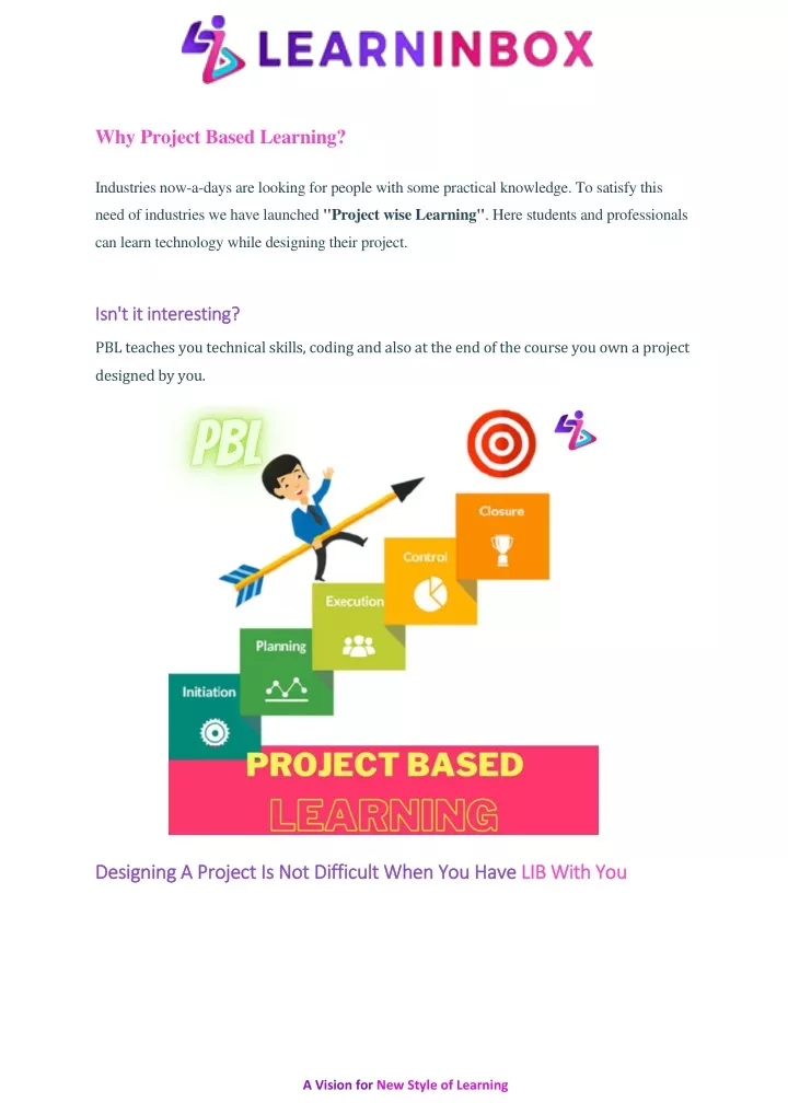 why project based learning