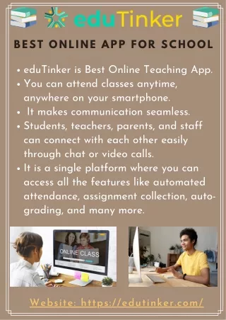 Best Online App for School | Innovative App | eduTinker