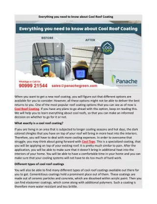 Everything you need to know about Cool Roof Coating