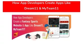 how app developers create apps like dream11 myteam11