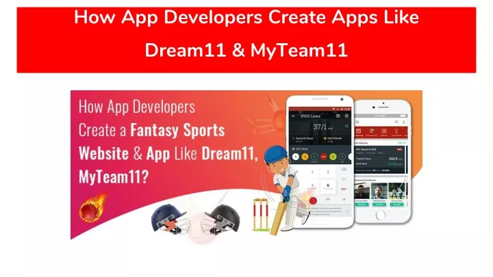 how app developers create apps like dream11 myteam11