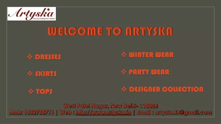 welcome to artyska