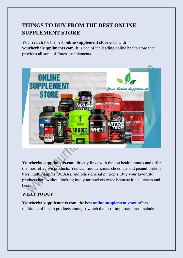 things to buy from the best online supplement
