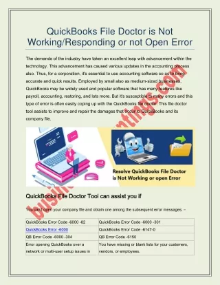 quickbooks file doctor is not working responding
